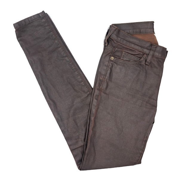 Current/Elliott Brown The Ankle Skinny Coated 25 - Picture 4 of 6